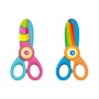 School scissors KEYROAD, 5", Kiddy-cut, plastic, packaged on display, mix colors