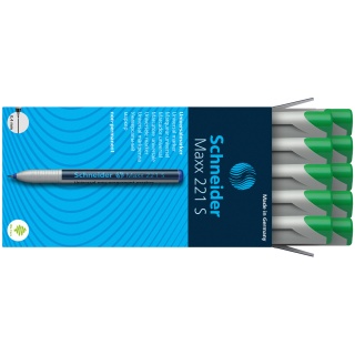 Marker uniwersalny SCHNEIDER Maxx 221 S, 0,4mm, zielony, Markery, Artykuły do pisania i korygowania
