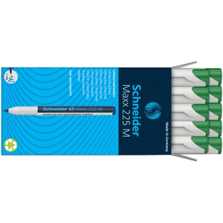 Foliopis niepermanentny SCHNEIDER Maxx 225 M, zielony, Markery, Artykuły do pisania i korygowania