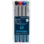 Non-permanent foil pen set SCHNEIDER Maxx 225 M, 4 pcs, in a case, color mix