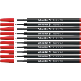 Wkład do cienkopisu SCHNEIDER Topliner 970, 0,4mm, czerwony, Cienkopisy, Artykuły do pisania i korygowania