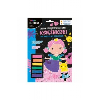 ZESTAW RYSUNKOWY Z PASTELAMI KSIĘŻNICZKI KIDEA, Kolorowanki, Książeczki