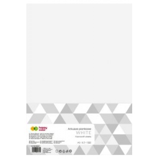 ARKUSZE PIANKOWE A3 5ark.BIAŁE HAPPY COLOR, Papiery kreatywne, Papier