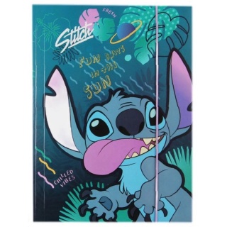 TECZKA TEKTUROWA A4 Z GUMKĄ WZÓR 3 STITCH, Teczki tekturowe, Organizacja dokumentów
