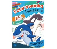 KOLOROWANKA Z TATUAŻEM - ZWIERZĘTA MORSKIE, Kolorowanki, Książeczki