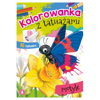 KOLOROWANKA Z TATUAŻEM - MOTYLE, Kolorowanki, Książeczki