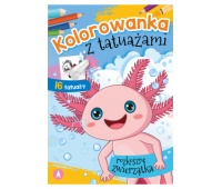 KOLOROWANKA Z TATUAŻEM - ROZKOSZNE ZWIERZĄTKA, Kolorowanki, Książeczki