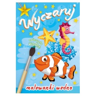 WYCZARUJ ZWIERZĘTA WODNE, Kolorowanki, Książeczki