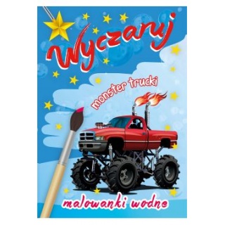 WYCZARUJ MONSTER TRUCKI, Kolorowanki, Książeczki