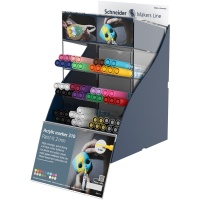 SIS Display markerów akrylowych SCHNEIDER Paint-It 310, 2mm, 61szt., mix kolorów, Markery, Artykuły do pisania i korygowania