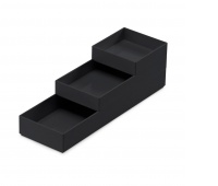 Set of containers MOXOM Modular Tray, 250x80x55mm, 3 pcs, black