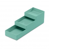 Set of containers MOXOM Modular Tray, 250x80x55mm, 3 pcs, turquoise