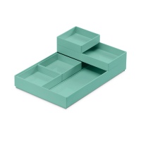 Set of containers MOXOM Modular Tray, 250x170x35mm, 5 pcs, turquoise