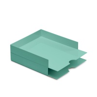 Set of containers MOXOM Modular Letter Tray, 320x260x60mm, 2 pcs, turquoise