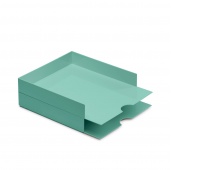 Set of containers MOXOM Modular Letter Tray, 320x260x60mm, 2 pcs, turquoise