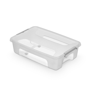 Pojemnik MOXOM PrimeStore Bedroller, z kółkami, 580x390x165mm, 25l, transparentny, Pudła, Wyposażenie biura