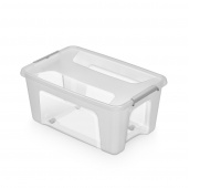 Container MOXOM PrimeStore, with wheels, 580x390x275mm, 43l, transparent