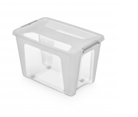 Container MOXOM PrimeStore, with wheels, 580x390x390mm, 56l, transparent