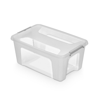 Pojemnik MOXOM PrimeStore, 580x390x265mm, 43l, transparentny, Pudła, Wyposażenie biura
