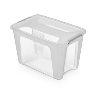 Pojemnik MOXOM PrimeStore, 580x390x380mm, 56l, transparentny, Pudła, Wyposażenie biura