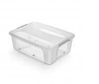 Container MOXOM PrimeStore, with wheels, 800x600x290mm, 96l, transparent