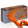 Rękawice nitrylowe bezpudrowe, MAXTER 7.0, 100 szt., rozmiar M, pomarańczowe, Rękawice, Ochrona indywidualna