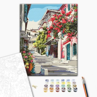 Malowanie po numerach BRUSHME, 40x50 cm, Grecja, 1 szt., Produkty kreatywne, Artykuły szkolne