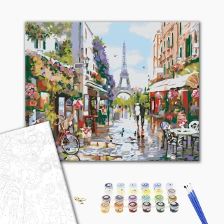 Malowanie po numerach BRUSHME, 40x50 cm, lunch w Paryżu, 1 szt., Produkty kreatywne, Artykuły szkolne