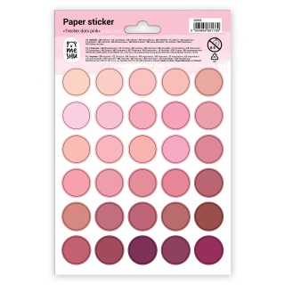 MESHU NAKLEJKI PAPIEROWE "TRECKER DOTS PINK", Naklejki, Art. kreatywne