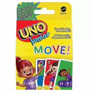 GRA MATTEL UNO JUNIOR MOVE HNN03 45607, Karty, Gry