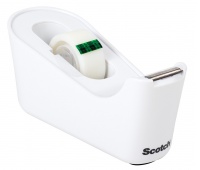 Tape dispenser SCOTCH C18 + Scotch® Magic™ Invisible tape, 19mmx33m, white, Office tapes, Small office accessories