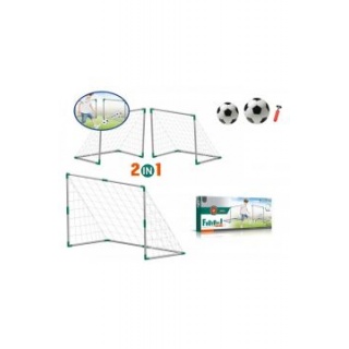 Zestaw piłkarski 2w1 z bramką max 108x46,5x68cm, Sport i rekreacja, Zabawki