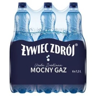 WODA ŻYWIEC ZDRÓJ MOCNY GAZ 1,5L./6/, Woda, Art. spożywcze