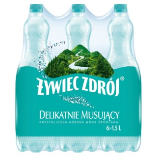 WODA ŻYWIEC ZDRÓJ LEKKI GAZ 1,5L./6/, Woda, Art. spożywcze