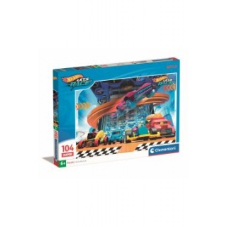 PUZZLE 104 EL. SUPER HOTWHEELS, 100 elementów, Puzzle