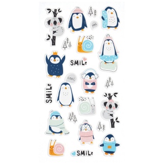 MESHU NAKLEJKI "CUTE FRIENDS" 10x24cm.22 naklejki, Naklejki, Art. kreatywne