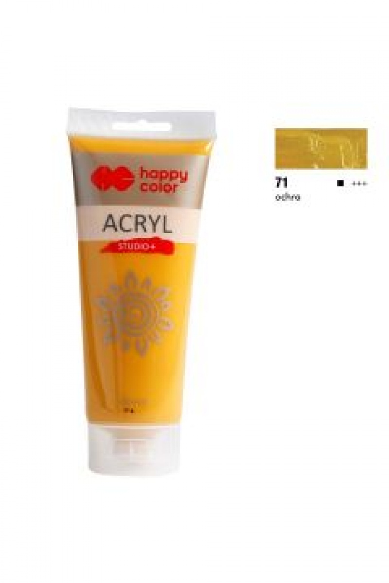 FARBA AKRYLOWA STUDIO 200ML H.COLOR OCHRA, Farby, Plastyka