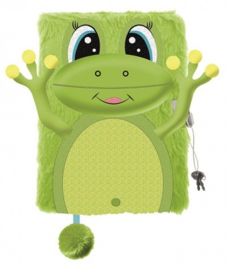 PAMIĘTNIK Z KŁÓDKĄ 3D WŁOCH.A5 96K.MLF HAPPY FROG, Pamiętniki, Zeszyty i bloki