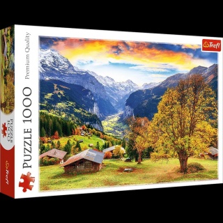 Puzzle 1000 - Malownicza alpejska wioska !!, 1000 elementów, Puzzle