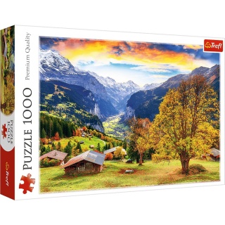 Puzzle 1000 - Malownicza alpejska wioska !!, 1000 element&oacute;w, Puzzle
