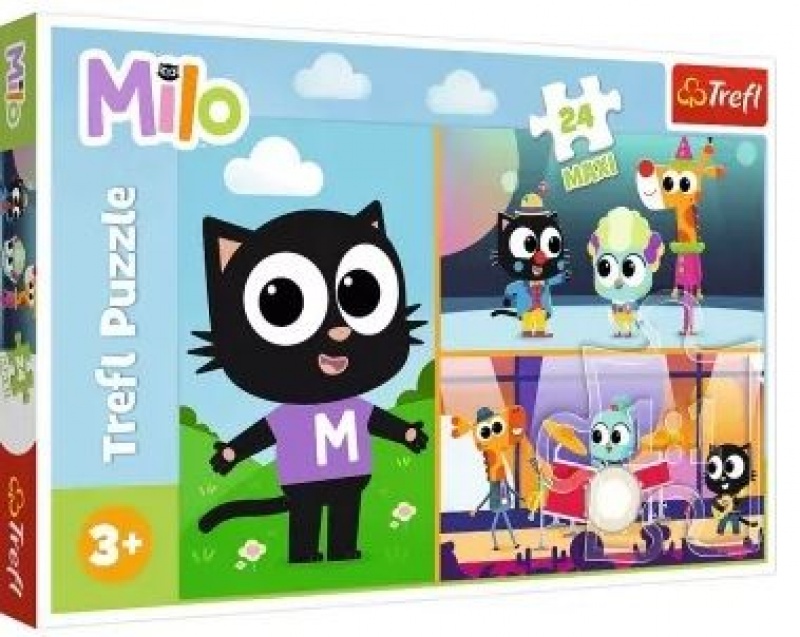 Puzzle 24 Maxi - Przygody malego Kotka Milo !!, Maxi, Puzzle