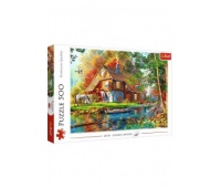 Puzzle 500 - Chatka nad rzeką !!, 500 elementów, Puzzle