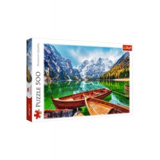 Puzszle 500 - Jezioro Braies, Włochy !!, 500 elementów, Puzzle