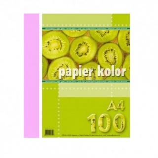 PAPIER A4 /100/ J.RÓŻOWY, Papier ksero kolorowy, Papier