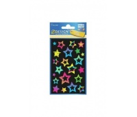Naklejki foliowe neonowe gwiazdy 55013