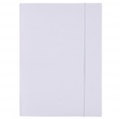 Folder with ruber band OFFICE PRODUCTS Budget Pro, cardboard, white inside, A4, 250 gsm, 3-flaps, white