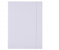 Folder with ruber band OFFICE PRODUCTS Budget, cardboard, A4, 250 gsm, 3-flaps, white