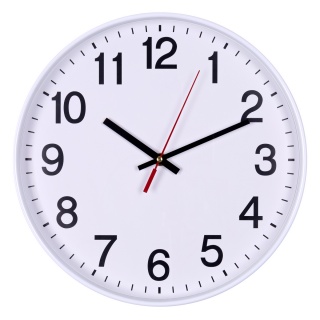 Zegar ścienny OFFICE PRODUCTS, plastikowy, 30cm, biały, Zegary, Wyposażenie biura