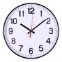 Zegar ścienny DONAU, plastikowy, 30cm, czarny, Zegary, Wyposażenie biura