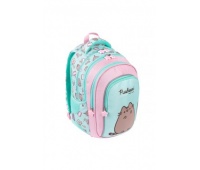 PLECAK 4-KOMOROWY BPL-58 PUSHEEN MINT mkmo, Plecaki, Tekstylia